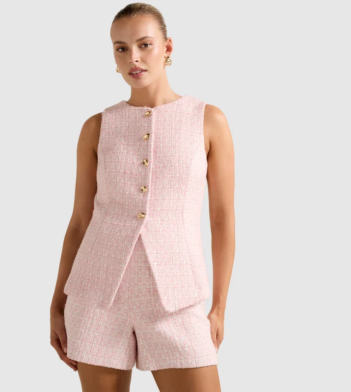 forever new  LISA Tweed Boucle Waistcoat for Women | Best Price UAE